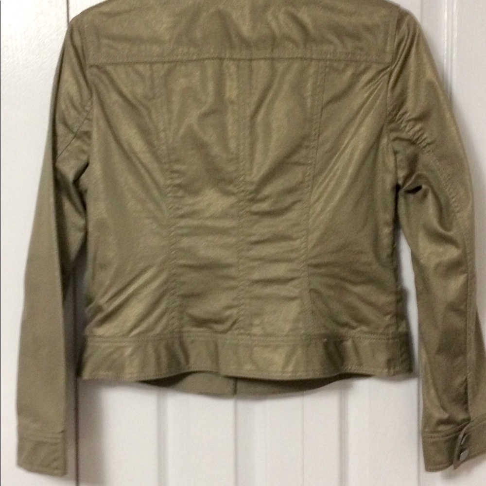 2/$20 Ann Taylor Jacket olive gold STUNNING - Picture 2 of 4